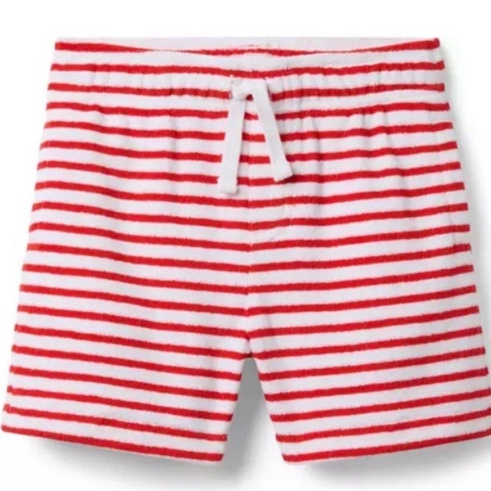 Janie and Jack Red and White Striped Kids Shorts